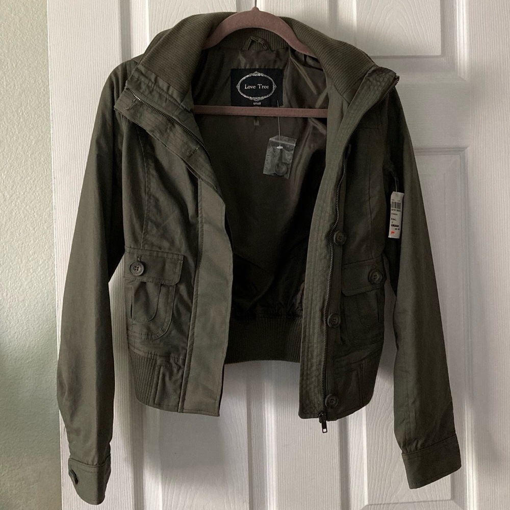 Brand new hooded utility jacket